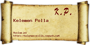 Kelemen Polla névjegykártya